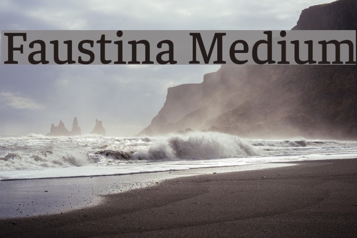 Faustina Medium Fonte examples