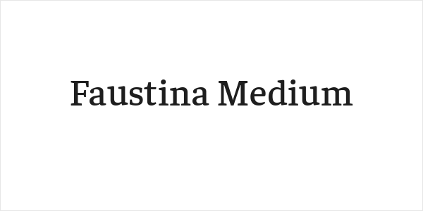 Faustina Medium Logo