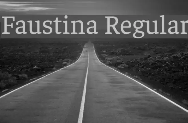 Faustina Regular Caratteri examples