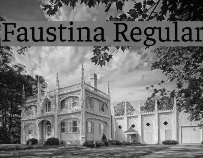 Faustina Regular Caratteri examples