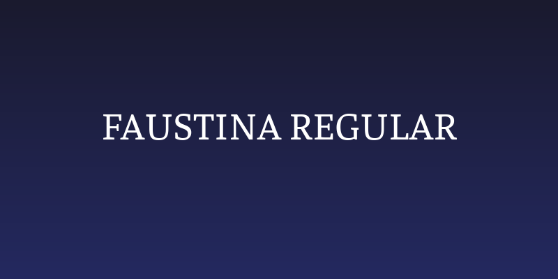 Faustina Regular Social Header