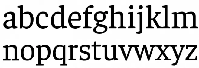 Faustina Regular Font LOWERCASE