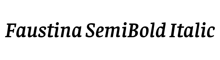 Faustina SemiBold Italic Font