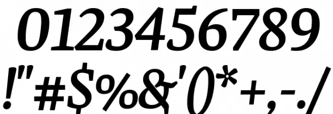 Faustina SemiBold Italic Schriftart Anderer Schreiben