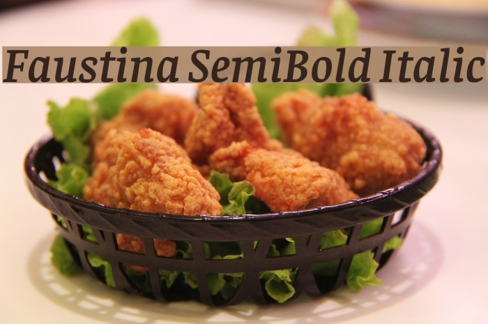 Faustina SemiBold Italic Font examples