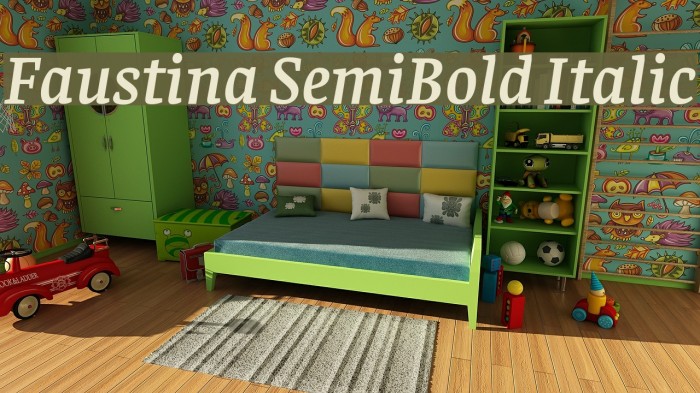 Faustina SemiBold Italic Font examples