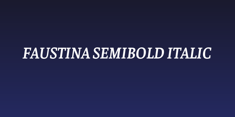 Faustina SemiBold Italic Social Header