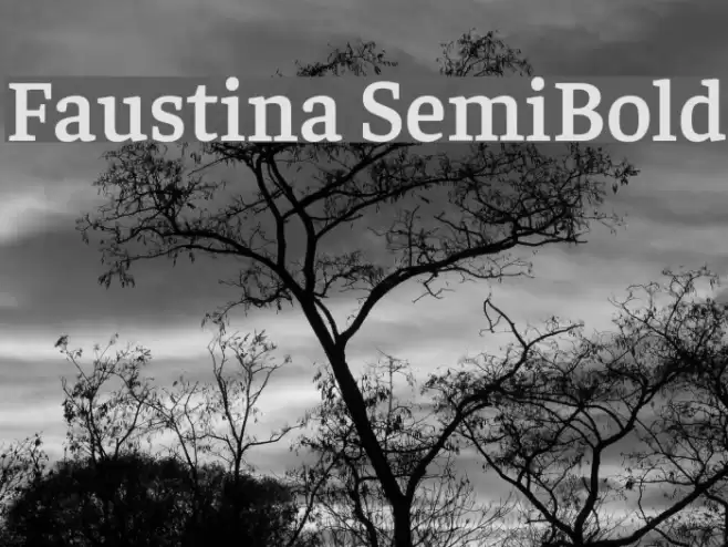 Faustina SemiBold examples