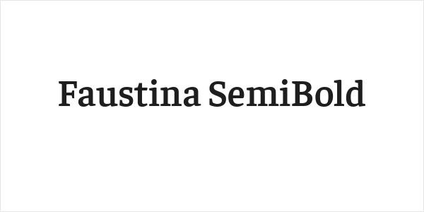 Faustina SemiBold Logo