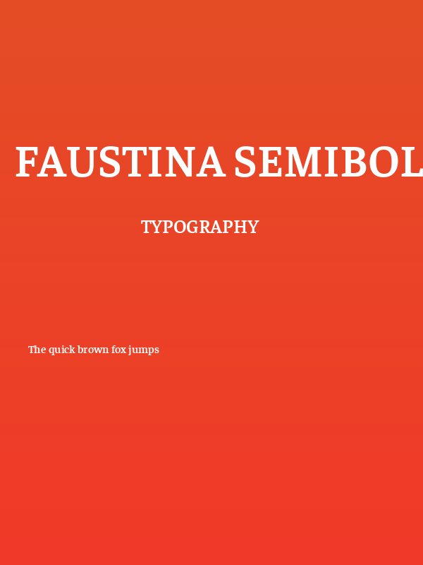 Faustina SemiBold Poster