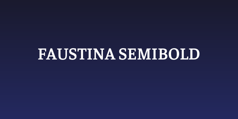 Faustina SemiBold Social Header