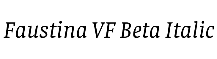 Faustina VF Beta Italic Font