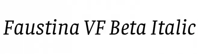 Faustina VF Beta Italic  フリーフォントのダウンロード