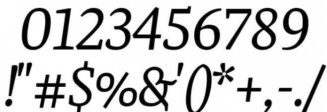 Faustina VF Beta Italic Font OTHER CHARS
