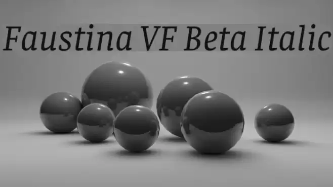 Faustina VF Beta Italic Font examples