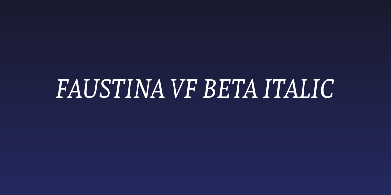 Faustina VF Beta Italic Social Header