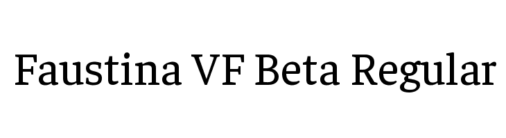 Faustina VF Beta Regular Font