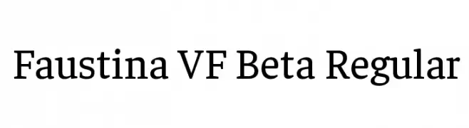 Faustina VF Beta Regular  フリーフォントのダウンロード