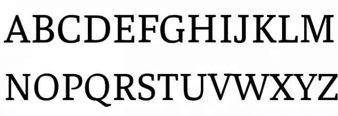 Faustina VF Beta Regular Schriftart Groß