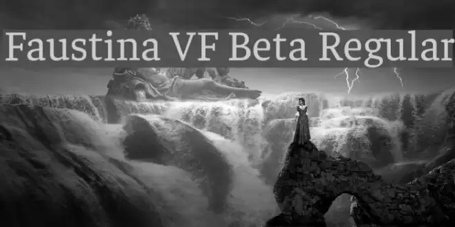 Faustina VF Beta Regular Caratteri examples