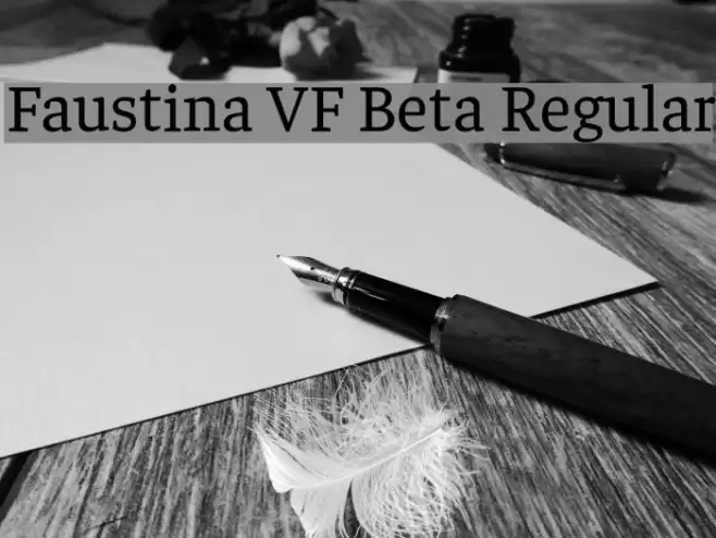 Faustina VF Beta Regular Caratteri examples