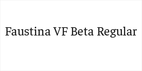 Faustina VF Beta Regular Logo