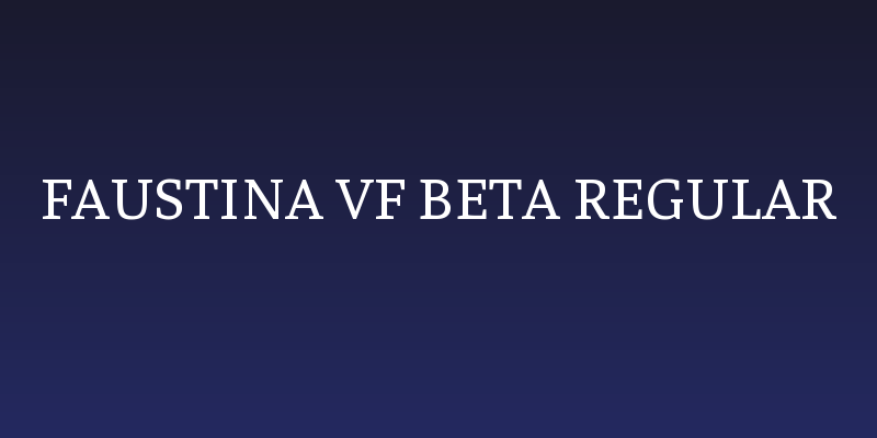 Faustina VF Beta Regular Social Header