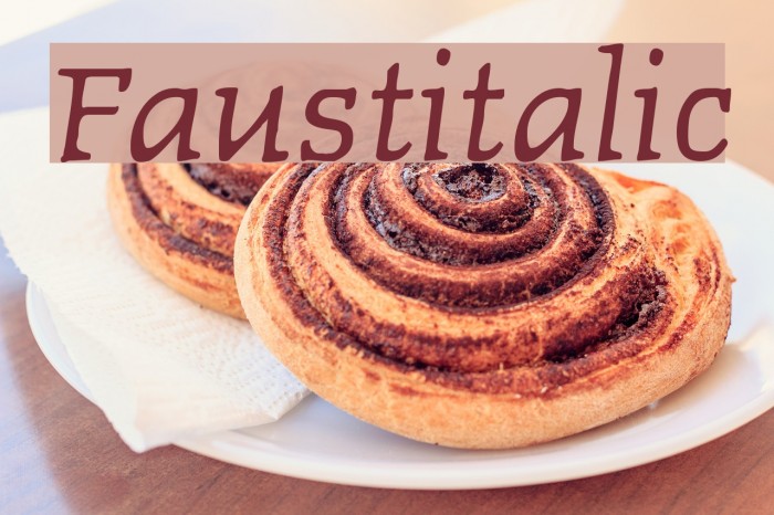 Faustitalic Font examples