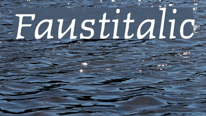 Faustitalic Font examples