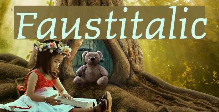 Faustitalic Font examples