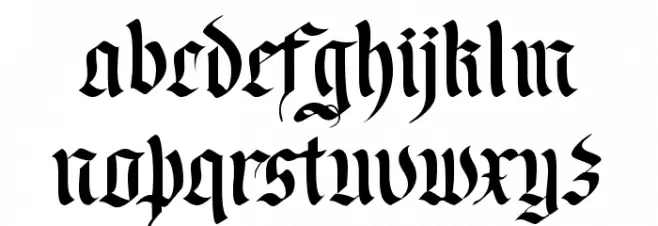 Faustus Normal Schriftart Kleinbuchstaben