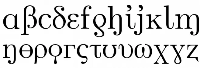 Faux Greeks Caratteri MINUSCOLO
