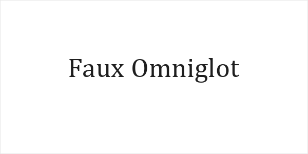 Faux Omniglot Logo
