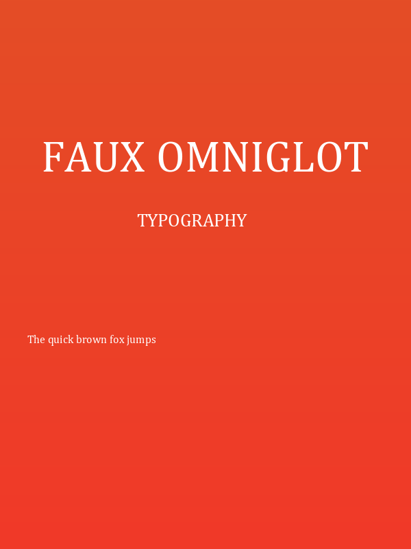 Faux Omniglot Poster