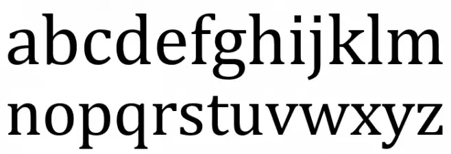 Faux Omniglot Schriftart Kleinbuchstaben