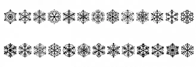 Faux Snow BRK 字体 大写