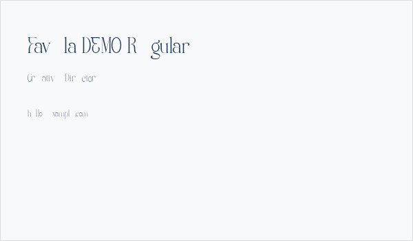Favela DEMO Regular Business Card