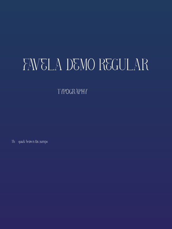 Favela DEMO Regular Poster