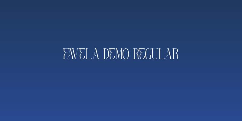 Favela DEMO Regular Social Header