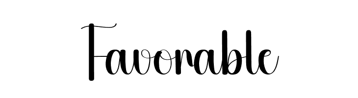 Favorable  フリーフォントのダウンロード