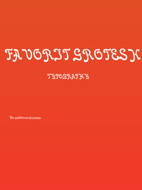 Favorit Grotesk Poster