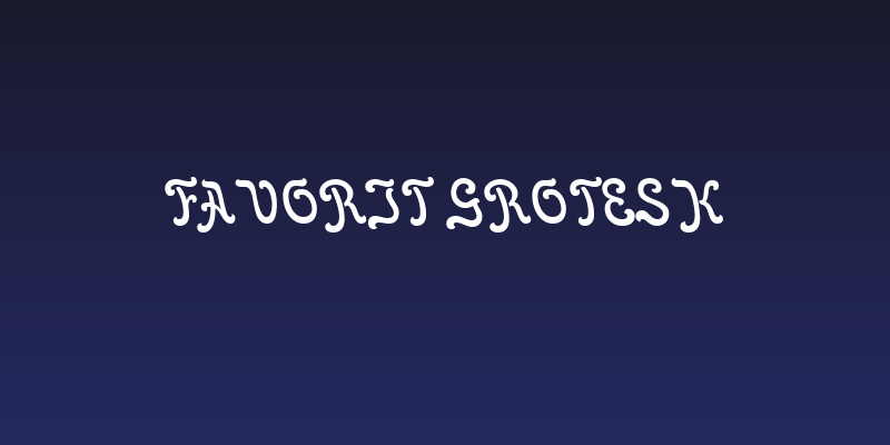 Favorit Grotesk Social Header