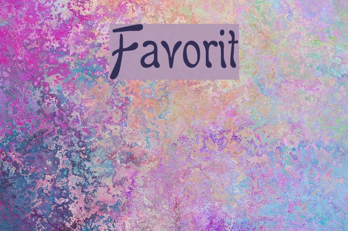 Favorit Font examples