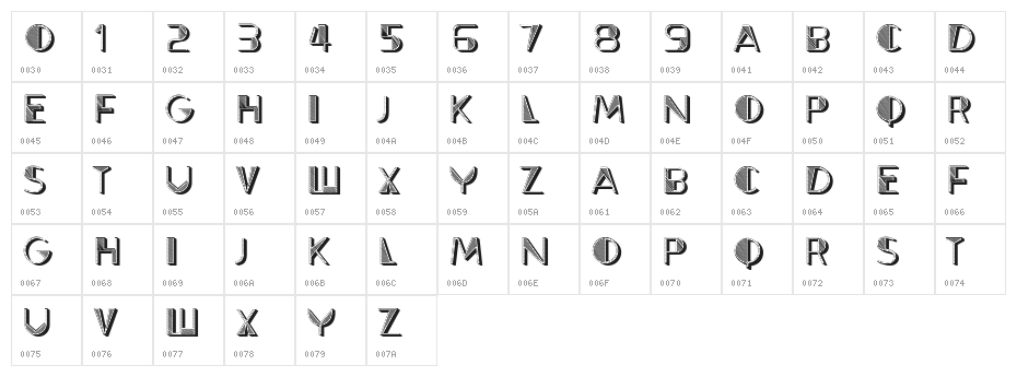 Favorita Regular Character Map