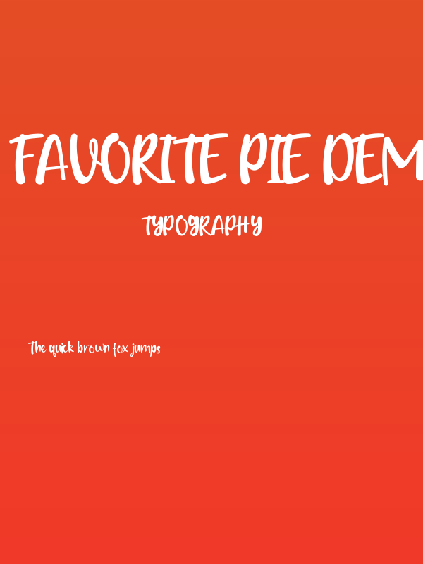 Favorite Pie Demo Poster