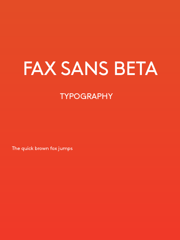 Fax Sans Beta Poster