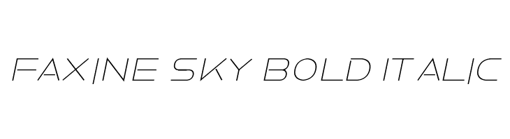 Faxine Sky Bold Italic Font