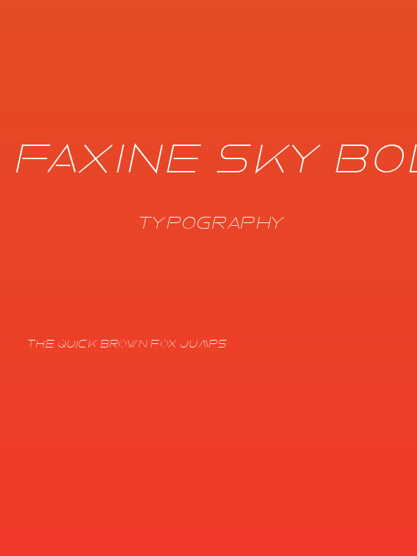 Faxine Sky Bold Italic Poster