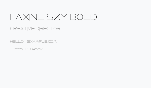 Faxine Sky Bold Business Card