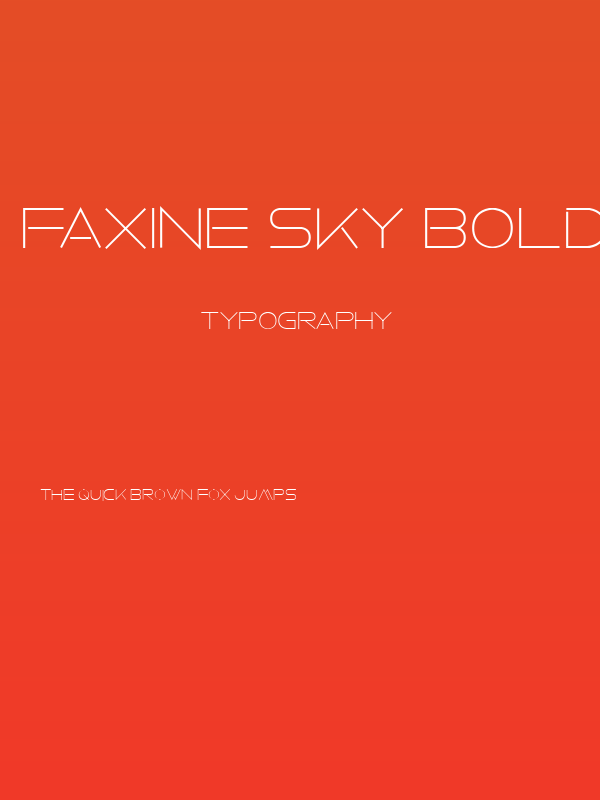 Faxine Sky Bold Poster